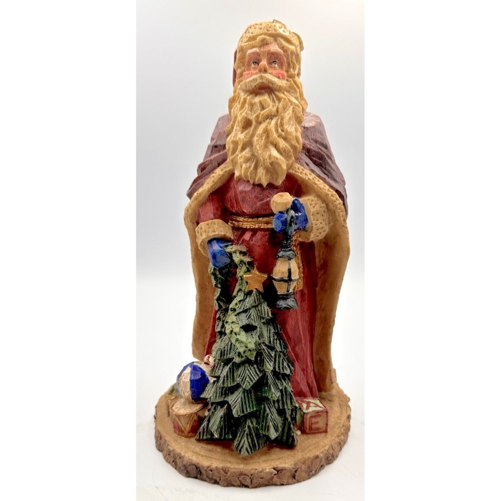 Vintage Santa Claus with Tree and Presents